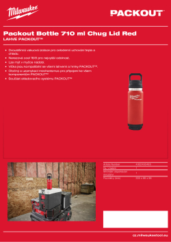 MILWAUKEE Packout™ láhev 710 ml s víčkem - červená 4932493465 A4 PDF