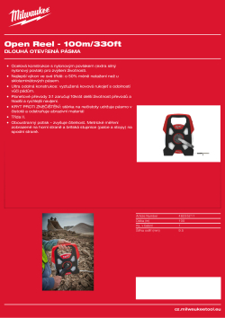 MILWAUKEE Dlouhé otevřené pásmo kombi 100 m/ 330 ft 48225211 A4 PDF