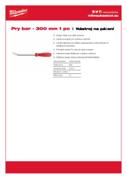 MILWAUKEE Nástroj na páčení - 300 mm 4932480596 A4 PDF