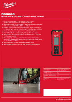 MILWAUKEE Detektor rotačního laseru 300 m, zelená 4932493198 A4 PDF