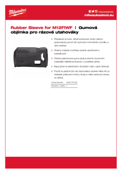 MILWAUKEE Gumová objímka pro M12 FIWF 4932478758 A4 PDF