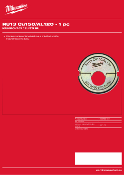 MILWAUKEE RU13 Cu150/AL120 4932459489 A4 PDF