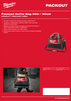 MILWAUKEE 50 cm PACKOUT™ pracovní taška 4932471067 A4 PDF