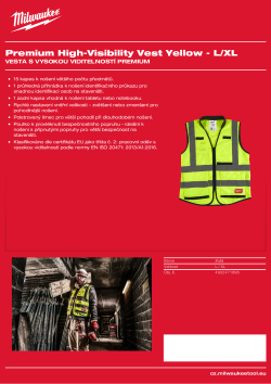 MILWAUKEE Vesta s vysokou viditelností Premium žlutá - L/XL 4932471896 A4 PDF