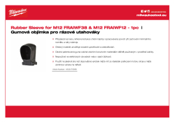 MILWAUKEE Gumová objímka pro M12 FRAIWF38 a M12 FRAIWF12 4932479098 A4 PDF