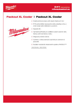 MILWAUKEE PACKOUT™ chladící box XL 4932478648 A4 PDF