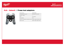 MILWAUKEE Press tool adaptors 4932480968 A4 PDF