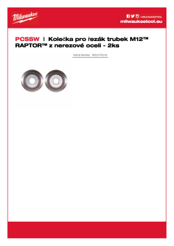 MILWAUKEE Kolečka pro řezačku trubek M12™ RAPTOR™ z nerezové oceli - 2ks 4932479243 A4 PDF