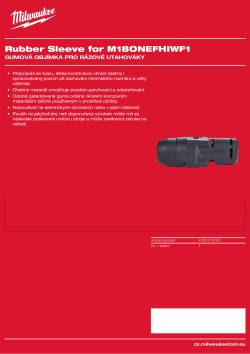 MILWAUKEE Gumová objímka pro M18 ONEFHIWF1 4932478760 A4 PDF