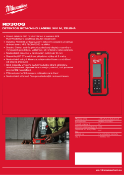 MILWAUKEE Detektor rotačního laseru 300 m, zelená 4932493198 A4 PDF