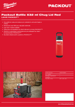 MILWAUKEE Packout™ láhev 532 ml s víčkem - červená 4932493991 A4 PDF