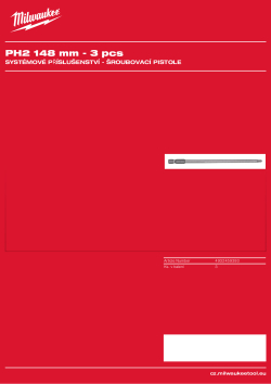 MILWAUKEE PH2 148 mm šroub pro M18 FSG. 4932459393 A4 PDF
