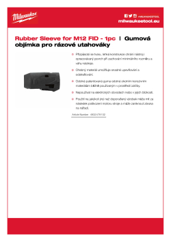 MILWAUKEE Gumová objímka pro M12 FID 4932479102 A4 PDF
