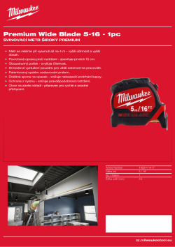 MILWAUKEE Svinovací metr široký Premium 5 m 16 ft 4932471817 A4 PDF