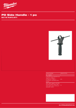 MILWAUKEE Boční držák s hloubkovým dorazem pro všechny vrtačky a příklepové vrtačky s průměrem upínacího krku 43 mm. 4932373725 A4 PDF