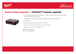 MILWAUKEE PACKOUT™ hluboký organizér 4932478625 A4 PDF