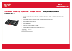 MILWAUKEE Regálový systém PACKOUT™ - jedna police 4932478711 A4 PDF