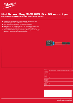 MILWAUKEE SHOCKWAVE™ Nut Drivers 4932492441 A4 PDF