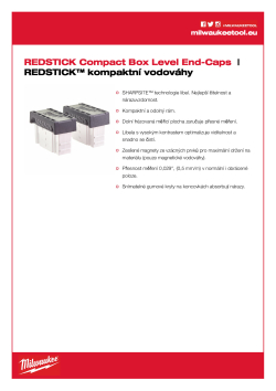 MILWAUKEE Koncovka pro REDSTICK™ Compact vodováhy 4932459681 A4 PDF