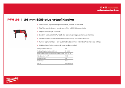 MILWAUKEE 26mm SDS-plus vrtací kladivo se dvěma režimy 4933428230 A4 PDF