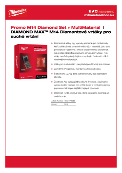 MILWAUKEE M14 Diamond Drill 4932479958 A4 PDF