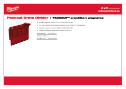 MILWAUKEE PACKOUT™ přepážka k přepravce 4932480624 A4 PDF
