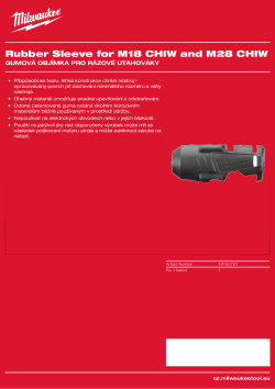 MILWAUKEE Gumová objímka pro M18 CHIW a M28 CHIW 49162763 A4 PDF