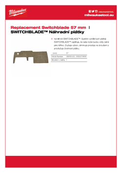 MILWAUKEE Switchblade replacement blades 4932479550 A4 PDF