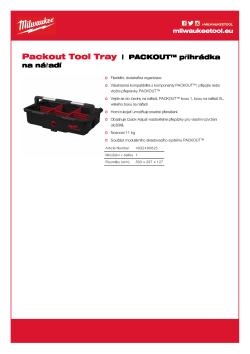 MILWAUKEE PACKOUT™ přihrádka na nářadí 4932480625 A4 PDF