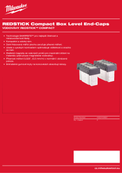 MILWAUKEE Koncovka pro REDSTICK™ Compact vodováhy 4932459681 A4 PDF