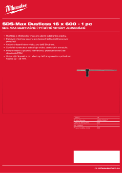MILWAUKEE SDS-Max Dustless drill bits 4932459287 A4 PDF
