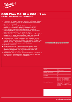 MILWAUKEE SDS-Plus M2 Drill bits 4932344298 A4 PDF