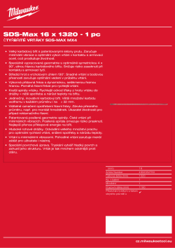 MILWAUKEE SDS-Max Drills - 4 cut 4932352759 A4 PDF