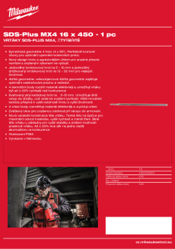 MILWAUKEE SDS-Plus MX4 drill bits 4932352820 A4 PDF