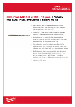 MILWAUKEE SDS-Plus M2 Drill bits 4932371703 A4 PDF