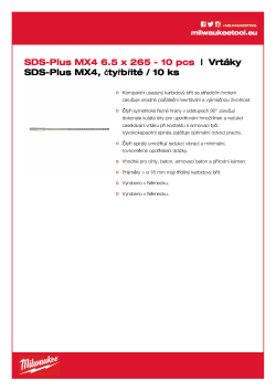 MILWAUKEE SDS-Plus MX4 drill bits 4932459588 A4 PDF