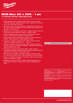 MILWAUKEE SDS-Max Drills - 4 cut 4932352775 A4 PDF