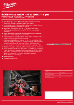 MILWAUKEE SDS-Plus MX4 drill bits 4932352949 A4 PDF