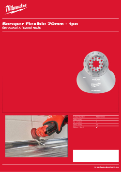 MILWAUKEE Flexibilní řezák/škrabka na silikonové a měkké materiály pro utěsnění oken 48906063 A4 PDF