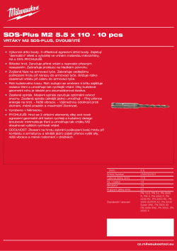 MILWAUKEE SDS-Plus M2 Drill bits 4932352521 A4 PDF