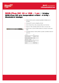 MILWAUKEE SDS-Plus small vacuum drill bits 4932471158 A4 PDF