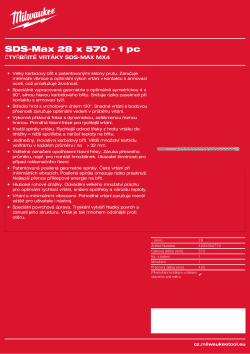 MILWAUKEE SDS-Max Drills - 4 cut 4932352779 A4 PDF