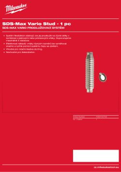 MILWAUKEE Vario čep se závitem 4932430738 A4 PDF
