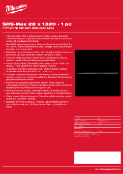 MILWAUKEE SDS-Max Drills - 4 cut 4932352782 A4 PDF