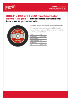 MILWAUKEE SCS 41 / 230 Contractor 4932451480 A4 PDF
