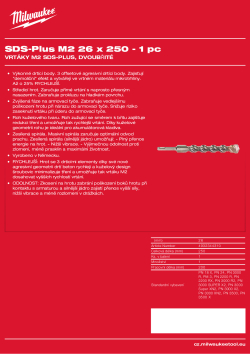 MILWAUKEE SDS-Plus M2 Drill bits 4932344310 A4 PDF