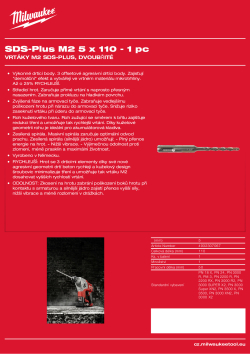 MILWAUKEE SDS-Plus M2 Drill bits 4932307067 A4 PDF