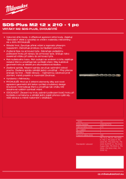 MILWAUKEE SDS-Plus M2 Drill bits 4932307076 A4 PDF