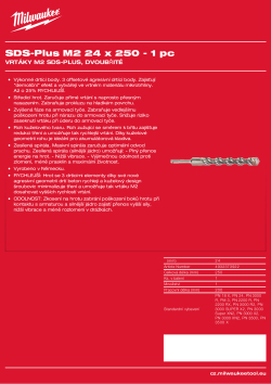 MILWAUKEE SDS-Plus M2 Drill bits 4932373922 A4 PDF