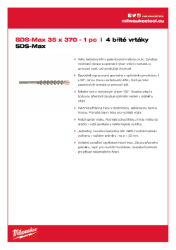 MILWAUKEE SDS-Max Drills - 4 cut 4932352789 A4 PDF